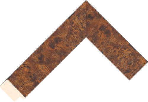 Corner sample of Mahogany Flat Radiata Pine Frame Moulding