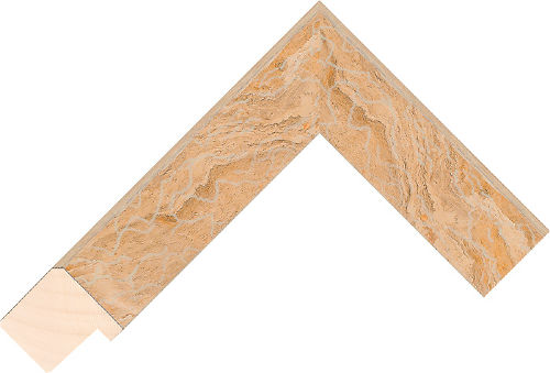 Corner sample of Terracotta Flat Pine Frame Moulding