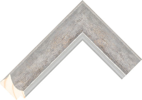 Corner sample of Silver Spoon Taeda Pine Frame Moulding