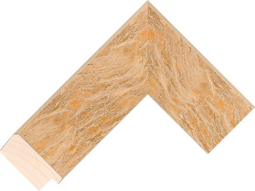 Corner sample of Terracotta Flat Pine Frame Moulding