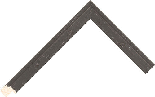 Corner sample of Oiled Steel Flat Pine Frame Moulding