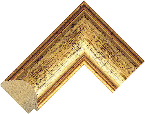 Corner sample of Gold Dome Pine Frame Moulding