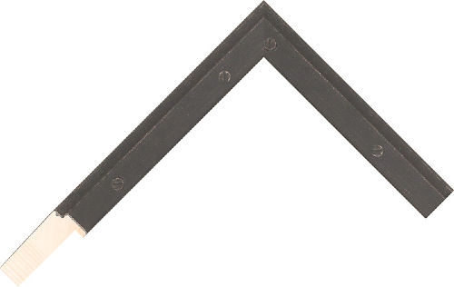 Corner sample of Oiled Steel Flat Pine Frame Moulding