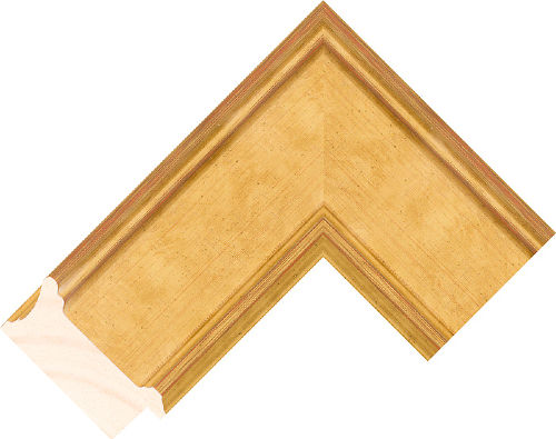 Corner sample of Gold Scoop Taeda Pine Frame Moulding