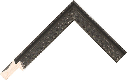 Corner sample of Iron Reverse Pine & Spruce Frame Moulding