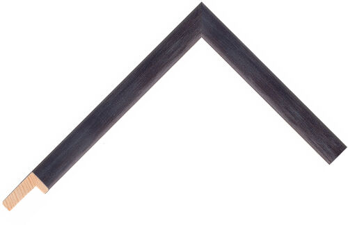 Corner sample of Black Flat Fir Frame Moulding