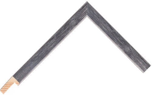 Corner sample of Silver Flat Fir Frame Moulding
