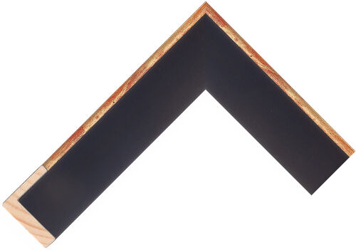Corner sample of Gold Float Fir Frame Moulding