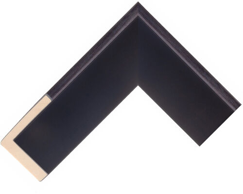 Corner sample of Black Float Fir Frame Moulding