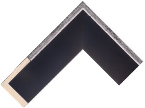 Corner sample of Silver Float Fir Frame Moulding