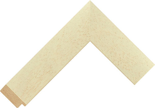 Corner sample of Ivory Flat Ayous Frame Moulding