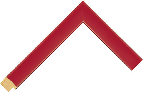Corner sample of Red Cushion Ramin Frame Moulding