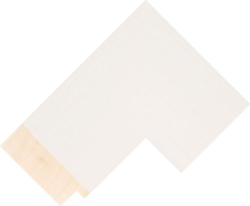 Corner sample of Ivory Flat Ayous Frame Moulding