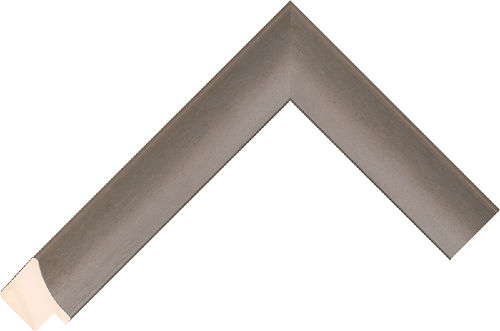 Corner sample of Silver Scoop Aspen FJ Frame Moulding