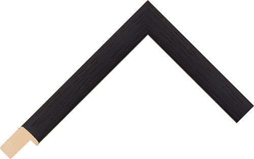 Corner sample of Black Cushion Ayous Frame Moulding