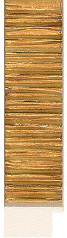 Corner sample of Gold Flat Ribbed Fir FJ Frame Moulding