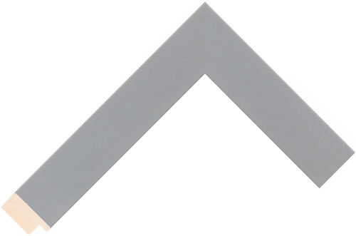 Corner sample of Grey Flat Linden Frame Moulding
