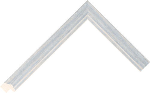 Corner sample of Light Blue Reverse Pine Frame Moulding