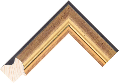 Corner sample of Gold Spoon Radiata Pine Frame Moulding