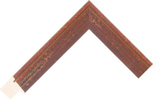 Corner sample of Brown Flat Fir Frame Moulding