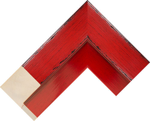 Corner sample of Red Float Durian Frame Moulding