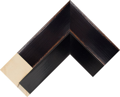 Corner sample of Black Float Durian Frame Moulding