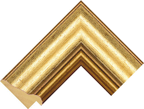 Corner sample of Gold Reverse Jenitri Frame Moulding