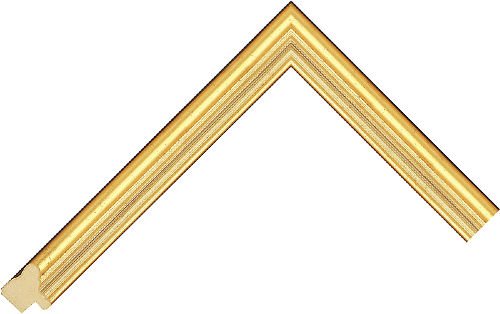 Corner sample of Gold Spoon Obeche Frame Moulding