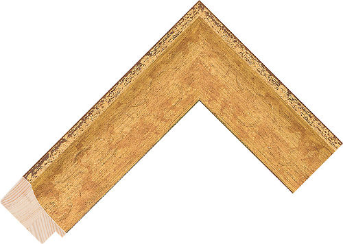 Corner sample of Gold Scoop Radiata Pine Frame Moulding