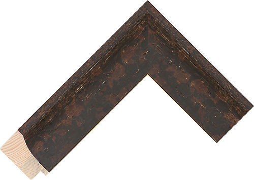 Corner sample of Brown Scoop Aspen FJ Frame Moulding