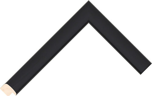 Corner sample of Black Cushion Koto Frame Moulding