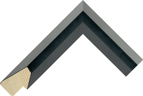 Corner sample of Charcoal Angled Box Pine Frame Moulding
