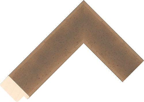 Corner sample of Brass Flat Aspen FJ Frame Moulding