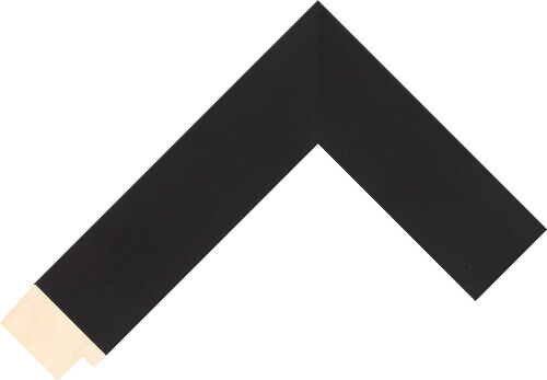 Corner sample of Black Flat Ayous Frame Moulding