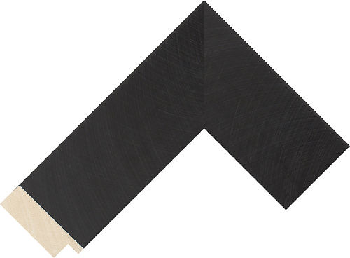 Corner sample of Black Flat Ayous Frame Moulding