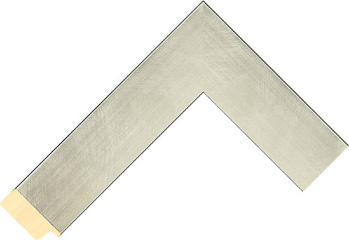 Corner sample of Silver Flat Ayous Frame Moulding