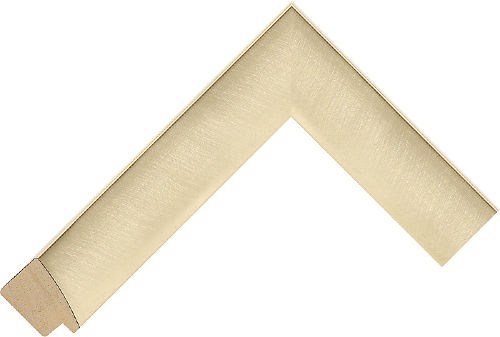 Corner sample of White Gold Cushion Ayous Frame Moulding