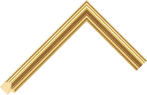 Corner sample of Gold Spoon Pine Frame Moulding