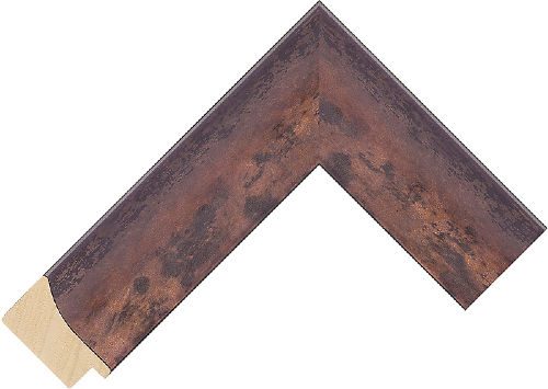 Corner sample of Mauve/Gold Spoon Pine & Spruce Frame Moulding