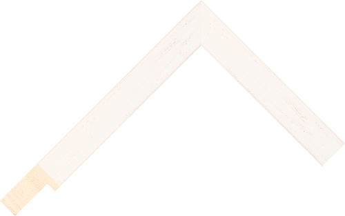 Corner sample of Cream Flat Ayous Frame Moulding
