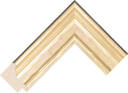 Corner sample of Gold Scoop Aspen FJ Frame Moulding