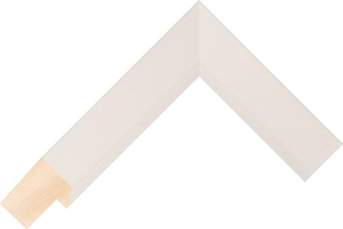 Corner sample of Cream Bevel Ayous Frame Moulding