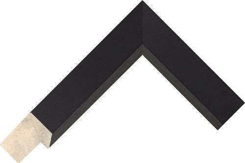 Corner sample of Black Bevel Ayous Frame Moulding