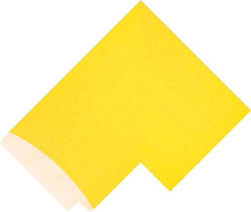 Corner sample of Yellow Cushion Ayous Frame Moulding