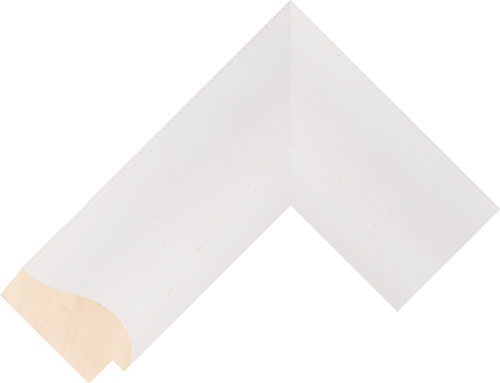 Corner sample of White Reverse Ayous Frame Moulding