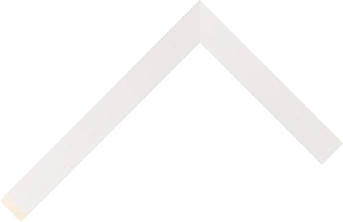 Corner sample of White Spacer Ayous Frame Moulding