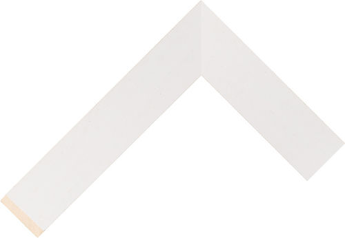 Corner sample of White Spacer Ayous Frame Moulding