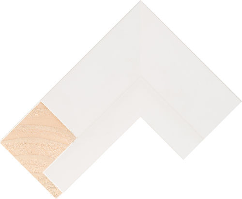 Corner sample of White Float Radiata Pine Frame Moulding