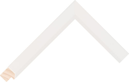 Corner sample of White Flat Ayous Frame Moulding