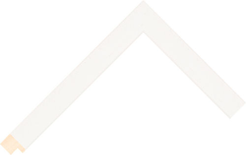 Corner sample of White Flat Ayous Frame Moulding